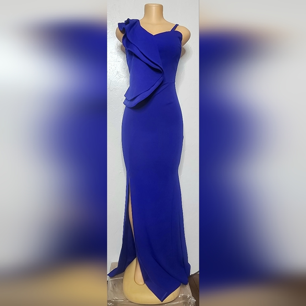 Na Na Size Lg Chic Cobalt Blue Gown Cocktail Formal Dress